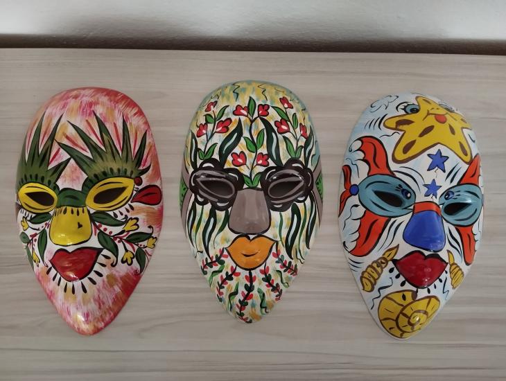 Afrika El Yapımı Desenli Maske